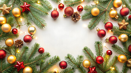 christmas wreath on a white background