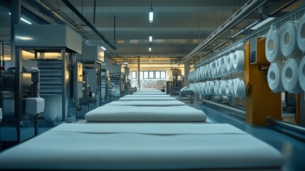 Canvas Print - Factory Textile Production.