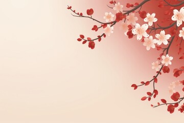 Sticker - Chinese new year backgrounds blossom flower.