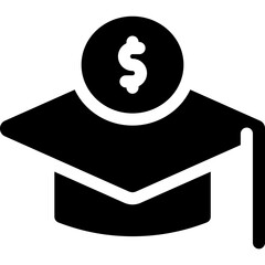 Simple vector icon paid education