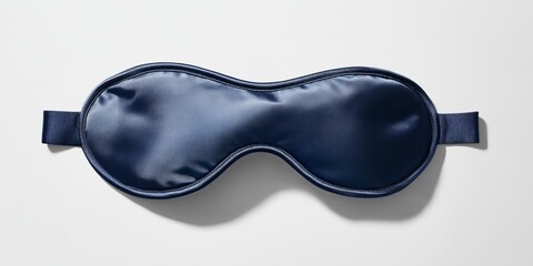 Poster - A dark blue sleep mask on a white background.