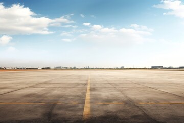 Poster - Airport outdoors airfield horizon.