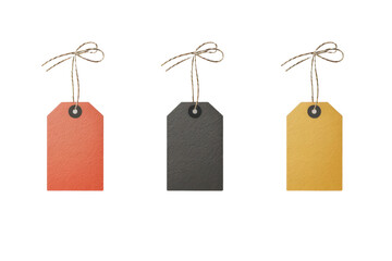 tags being used as price tags in a retail setting, with a focus on their legibility and stylish appearance.