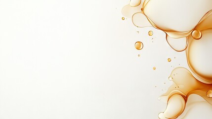 Wall Mural -   White backdrop featuring abundant bubble patterns atop liquid surface