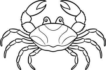 Wall Mural - line art of a crab 