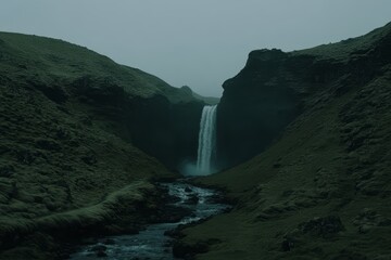 An image of an island with a foreboding atmosphere and a looming sky