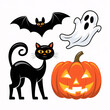 © kanxknightx - set of halloween pumpkins
