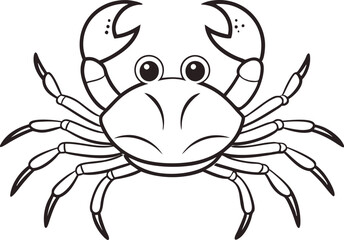 Wall Mural - line art of a crab 