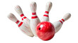 © Michael - Bowling Ball hits bowling pins on transparent background