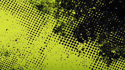 Wall Mural - a halftone black and green lemon color grunge background that isn't too cluttered in a punk style.