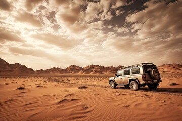 Sticker - Offroad desert safari outdoors vehicle nature.