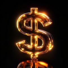 Poster - Glowing Dollar Sign