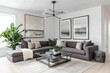 © AdibaZR - Modern living room with stylish furniture and decor.