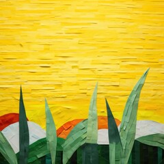 Wall Mural - Corn farm art backgrounds painting.