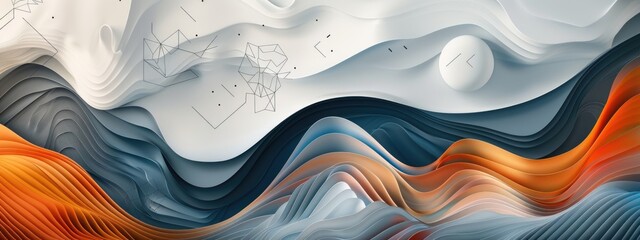 Wall Mural - Abstract colorful waving featuring wallpaper and background