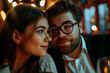 © Tetiana - Romantic dinner, anniversary celebration, cozy restaurant cafe date, Generative AI image