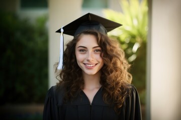 Wall Mural - Graduation day portrait student school.