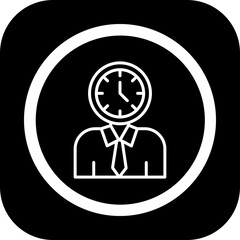 Sticker - Clock Vector Icon Design