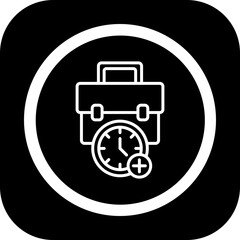 Canvas Print - Overtime Vector Icon Design