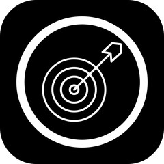 Wall Mural - Dart Board Vector Icon Design