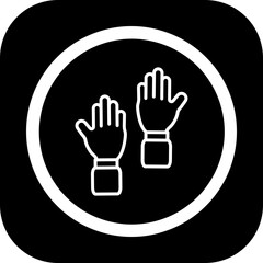 Sticker - Hand up Vector Icon Design