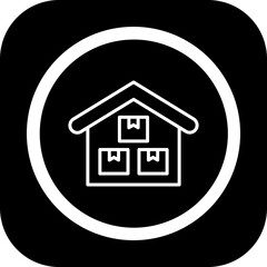 Sticker - Warehouse Vector Icon Design