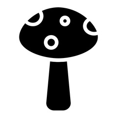 Wall Mural - Mushroom Food Fresh Glyph Icon