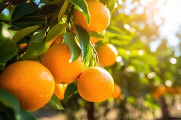 Poster - Orange grapefruit organic plant.