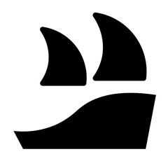 Sticker - Boat Cruise Ship Glyph Icon