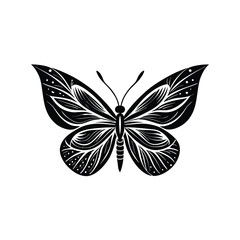 Wall Mural - Trendy Silhouette of Butterfly Vector Logo Icon Design