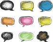 © Ana Design - Vector illustration of a set of colorful speech bubbles, ideal for communication and social media designs