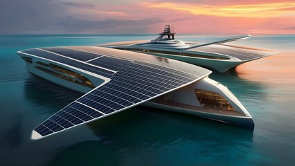 Solar powered luxury private yacht 