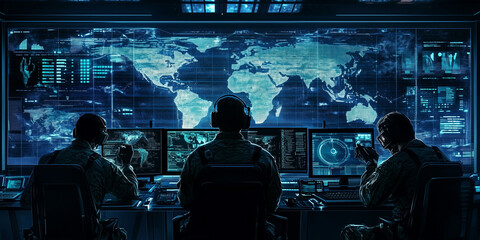 Cyber warfare technology graphic illustration