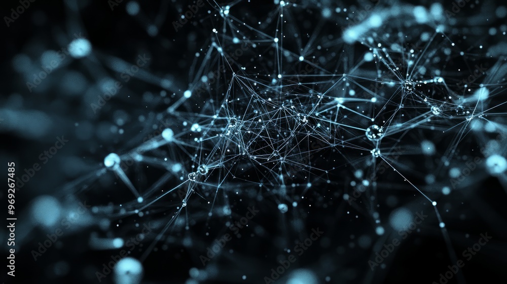 AI Neural Nets. Futuristic Background of Artificial Intelligence Neural ...