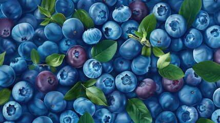 Seamless Repetitive background of blueberry