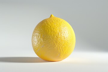 Sticker - A single lemon sitting on a white background