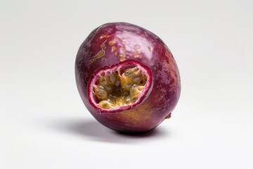 Poster - A close-up shot of a purple fruit sitting on a white surface