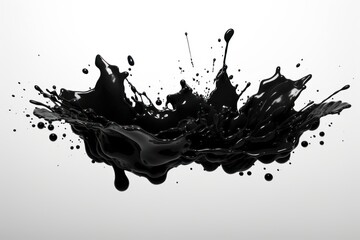 Poster - Black liquid splash explosion abstract creative.