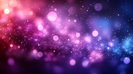 Wall Mural - An ethereal scattering of white, lavender, and pastel blue bokeh lights,