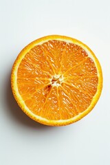 Poster - Fresh orange slice on a clean white background