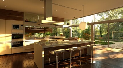 Wall Mural - modern kitchen interior design