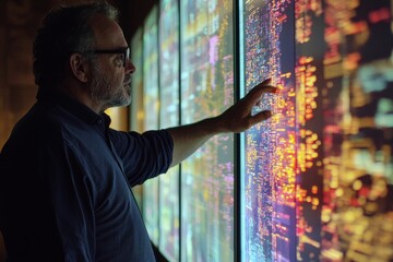 Leinwandbilder - Scrum or Kanban boards for agile software development and project management. Process, workflow, visual organisation tools. Finger-touch virtual interfaces.
