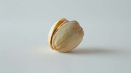 Canvas Print - A single pistachio nut on a white background, perfect for food or nature themed projects