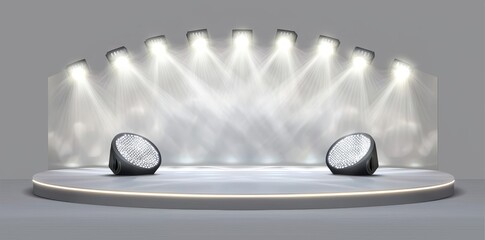 Poster - This set of isolated light effect scenes is isolated onto a transparent png file with a spotlight on each element.