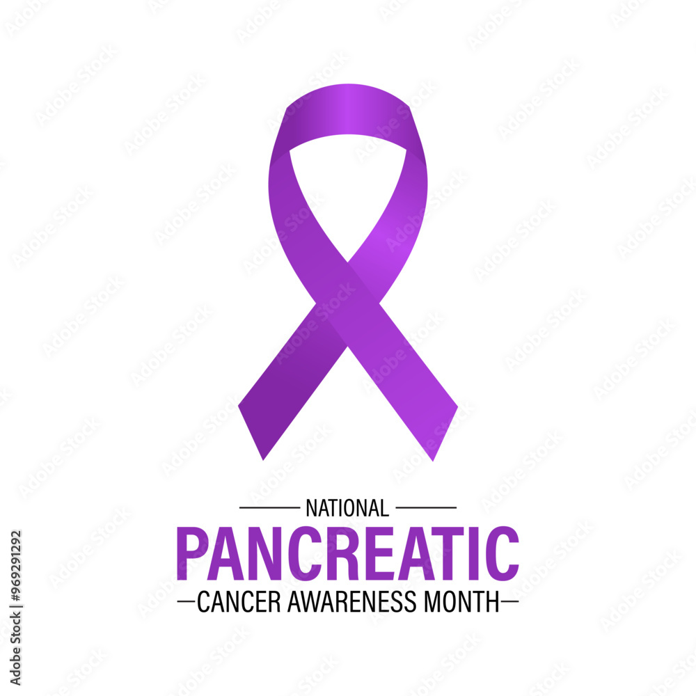 Vector illustration of Pancreatic Cancer awareness month is observed ...