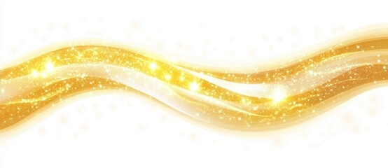 Sticker - A yellow magic spiral with sparkles. Yellow light effect. Glitter particles with lines. Swirl effect PNG image.