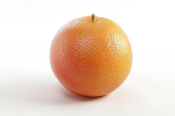 Sticker - A close-up shot of an orange sitting on a white surface, perfect for food or still life photography