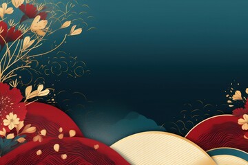 Poster - Chinese new year backgrounds pattern red.  Image by rawpixel.