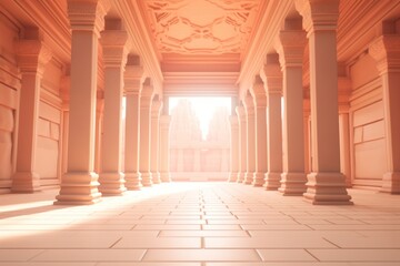 Canvas Print - Architecture building corridor flooring.  Image by rawpixel.