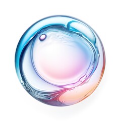 Sticker - Circle gel drop effect sphere colors contemporary.